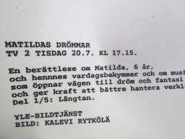 Matildas drömmar, elokuvan / dokumentin / sarjan promootiokuva / lehdistömateriaalia, YLE-valokuva