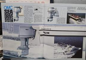 OMC marine sisä- ja  perämoottori  myyntiesite. 1982