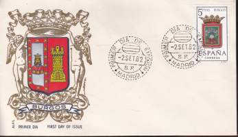 FDC - Espanja - Burgos, (2.9.) 1962