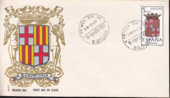 FDC - Espanja - Barcelona, (16.8..) 1962