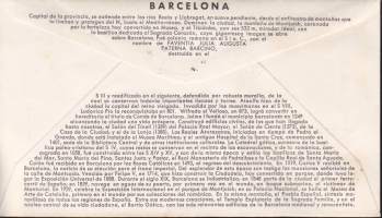 FDC - Espanja - Barcelona, (16.8..) 1962