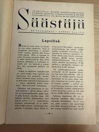 Säästäjä 1948 nr 5-6 -säästöpankkien asiakaslehti, artikkeleita, sarjakuvia yms.