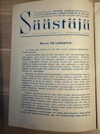 Säästäjä 1947 nr 2 -säästöpankkien asiakaslehti, artikkeleita, sarjakuvia yms.