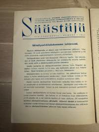 Säästäjä 1947 nr 1 -säästöpankkien asiakaslehti, artikkeleita, sarjakuvia yms.