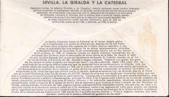 FDC – Espanja 1965 – España Monumental: Sevilla – ALFIL – 31.5.1965 – Primer día de circulación. Serie T-15