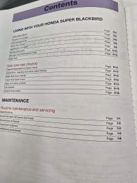 Honda  cbr 1100 super blackbird  97 to 02