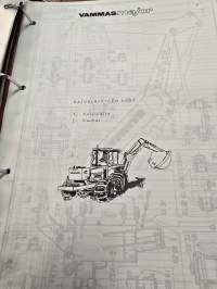 Vammas Major kaivurin varaosa-, käyttö- ja huoltoohjeet.