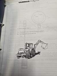 Vammas Major kaivurin varaosa-, käyttö- ja huoltoohjeet.