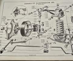 Citroen voiture 4 CV varaosa luettelo. 1959