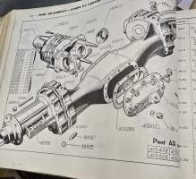 Citroen  T 32- T 45 etuveto varaosa luettelo. 1934 - 1951