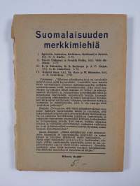 Suomalaisuuden merkkimiehiä 4 : Gabriel Rein ; M. Akiander