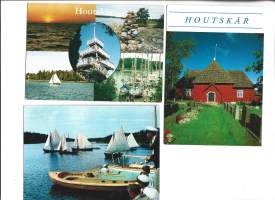 Houtskär postikortti  paikkakuntakortti paikkakuntapostikortti 3 kpl erä