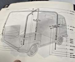 Renault  Estafette pakettiauton varaosa luettelo. 2,p 1960