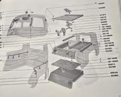 Renault  Estafette pakettiauton varaosa luettelo. 2,p 1960