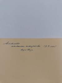 Muistelmia Vilho Jyrinojasta (signeerattu, tekijän omiste)