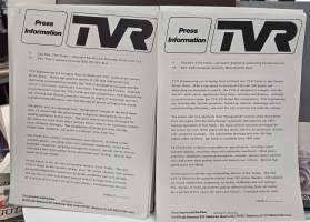 TVR  Taimar turbo press information.