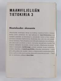 Maanviljelijän tietokirja 3 : Maatalouden ekonomia