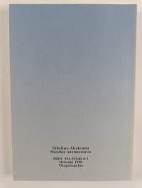 Sibelius-akatemian kirjalliset opinnäytteet vuosilta 1977- 1989