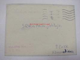 OI3GCZ / Oi2nag QTH Helsinki 1.1.1955 -puolustusvoimain radiosähköttäjän yhteyskortti