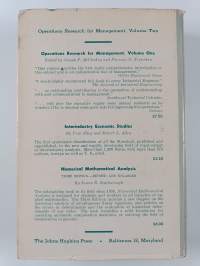 Operations research for management, volume 2 : case histories, methods, information handling