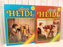 1. Heidi tapaa isoisänsä 2. Talvi vuoristossa 3. Heidi saapuu Frankfurtiin 4. Frankfurtin päiviä 5. Paluu isoisän luo 6. Clara käy kylässä