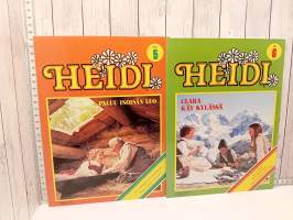 1. Heidi tapaa isoisänsä 2. Talvi vuoristossa 3. Heidi saapuu Frankfurtiin 4. Frankfurtin päiviä 5. Paluu isoisän luo 6. Clara käy kylässä