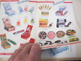 Ipnos tillverkningar -kuvallinen luettelojulkaisu tehtaan tuotteista