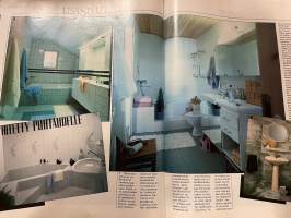 Kotiliesi 1986 nr 7, Martta Wendelin, kevään keltaista, 32 lisäsivua keittiöt ja kylpyhuone, Gary Cooper