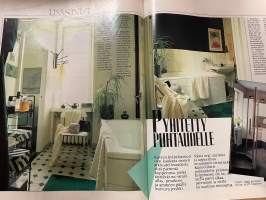 Kotiliesi 1986 nr 7, Martta Wendelin, kevään keltaista, 32 lisäsivua keittiöt ja kylpyhuone, Gary Cooper