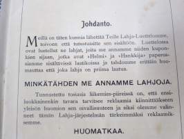 Itämainen Paperossi-Tehdas Oy - Lahjaluettelo -tupakka-askien mukana tulleiden kuponkien vaihto luettelossa oleviin esineisiin