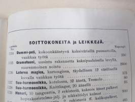 Itämainen Paperossi-Tehdas Oy - Lahjaluettelo -tupakka-askien mukana tulleiden kuponkien vaihto luettelossa oleviin esineisiin
