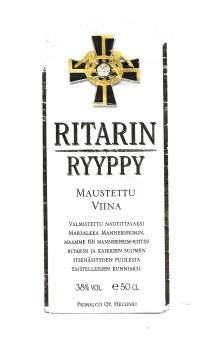 Ritarin ryyppy  viinaetiketti
