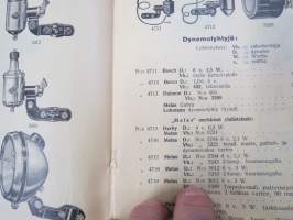 Polkupyörävalaisimia, taskulamppuja ym. 1935-1936 Albin Kemppi Oy, Viipuri-tuoteluettelo / hinnasto