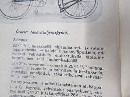 Örnen polkupyörät 1935 Albin Kemppi Oy, Viipuri -tuoteluettelo / hinnasto