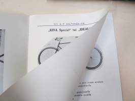 Polkupyörähinnasto 193?, Oy A.F. Aaltonen Ab, Turku -tuoteluettelo / hinnasto