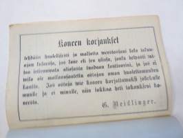 Singerin Teollisuus-Yhtiö New-Yorkissa. Osoitus-kirja opettawa käyttämään Perhe- eli Salonki- ynnä Medio- ja No. 4-ompelukoneita -käyttöohjekirja v. 1888