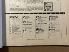 Kotiliesi 1987 nr 4, Kevätmuotia, Eva Cederström, Sauma-Siskot (Lohja), Markku Mäkinen kolmetoistavuotias varakanttori