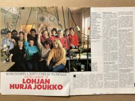 Kotiliesi 1987 nr 4, Kevätmuotia, Eva Cederström, Sauma-Siskot (Lohja), Markku Mäkinen kolmetoistavuotias varakanttori