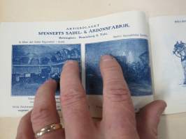 Aktiebolat Spennerts Sadel &amp; Åkdonsfabrik i Helsingfors - Oy Spennertin Satula- ja Ajoneuvotehdas Helsinki -tuoteluettelo v. 1908