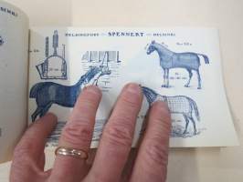 Aktiebolat Spennerts Sadel &amp; Åkdonsfabrik i Helsingfors - Oy Spennertin Satula- ja Ajoneuvotehdas Helsinki -tuoteluettelo v. 1908