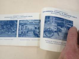 Aktiebolat Spennerts Sadel &amp; Åkdonsfabrik i Helsingfors - Oy Spennertin Satula- ja Ajoneuvotehdas Helsinki -tuoteluettelo v. 1908
