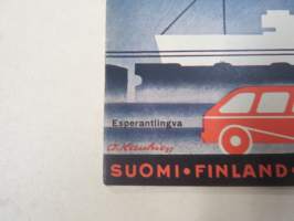 Viipuri 1937 -matkailuesite, "esperantlingva" - esperantonkielinen