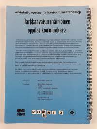 Tarkkaavaisuushäiriöinen oppilas koululuokassa