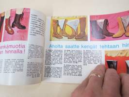 Ahon Turkis, Mieto -postimyyntikuvasto 1971-72, takit, lakit, saappaat, hansikkaat, autovällyt, istuinsuojat, vaatteet, kodin kankaat, ym.