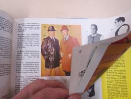 Ahon Turkis, Mieto -postimyyntikuvasto 1971-72, takit, lakit, saappaat, hansikkaat, autovällyt, istuinsuojat, vaatteet, kodin kankaat, ym.