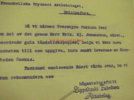 Leppäkoski Fabrikers Ab, Harlu, Sortavala, 9.12.1911 -asiakirja