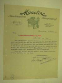 Monoline Maschinenfabrik Ag 1.2.1911 -asiakirja