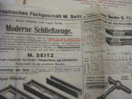 M. Seitz / Legier-Anstalt, Berlin, 20.9.1913 -asiakirja + Moderne Scliesszeuge-työkaluesite