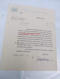 Karjalan Sivistysseura (Wienan Karjalaisten Liitto), 24.4.1936 asiakirja allekirjoitus Ville Mattinen
