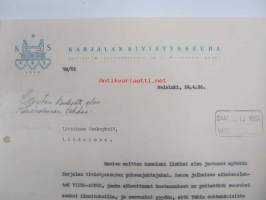 Karjalan Sivistysseura (Wienan Karjalaisten Liitto), 24.4.1936 asiakirja allekirjoitus Ville Mattinen